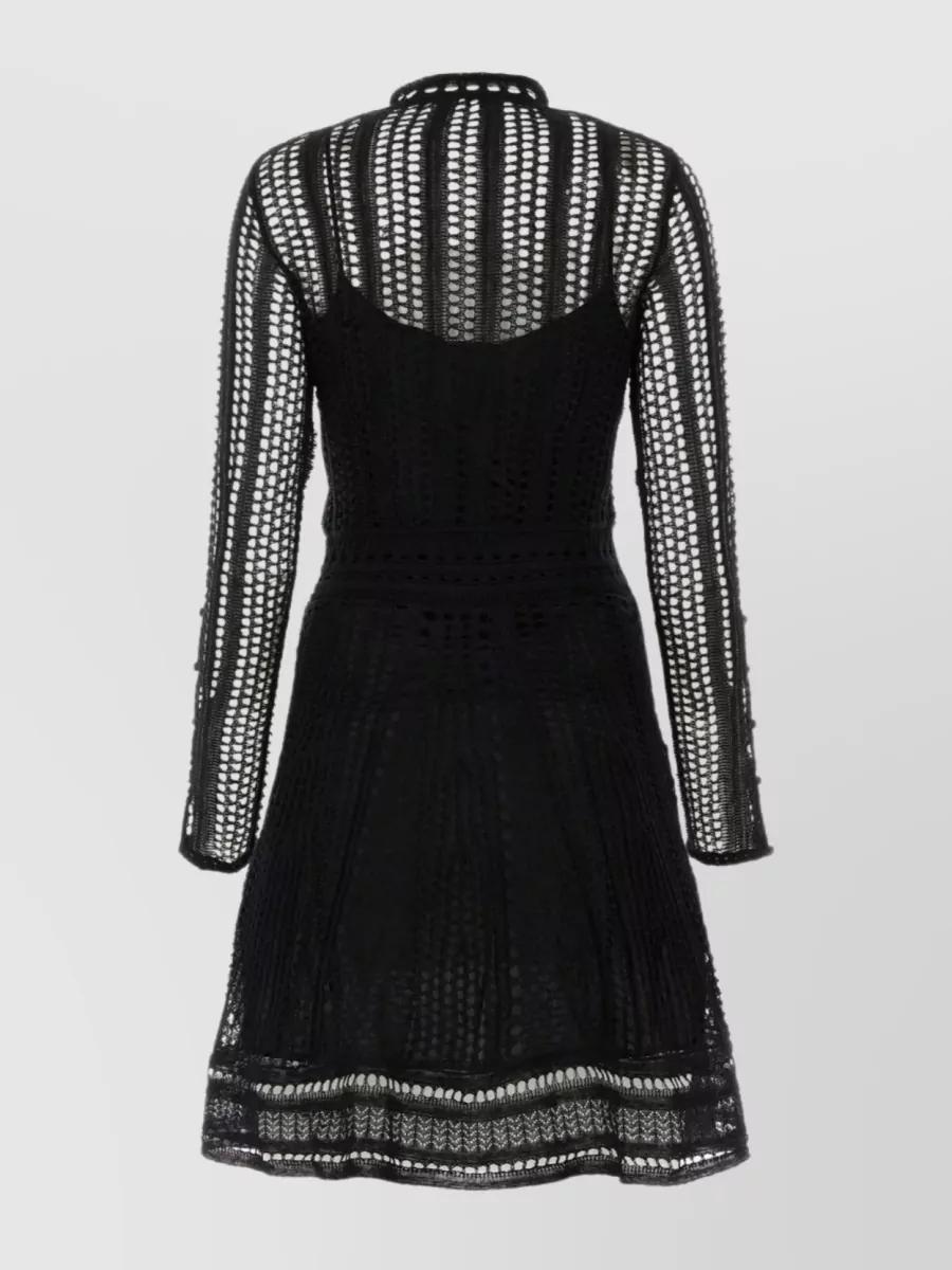 CHLOÉ Black Linen Blend Mini Dress Product Image