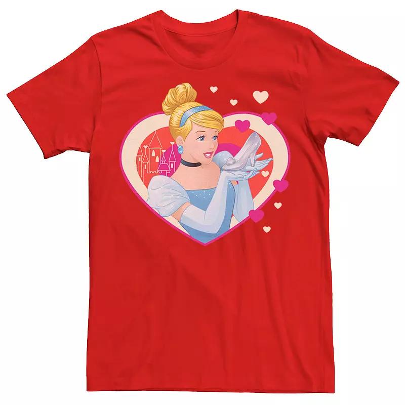 Disney's Cinderella Valentine's Sparkle Hearts Men's Tee,  Product Image