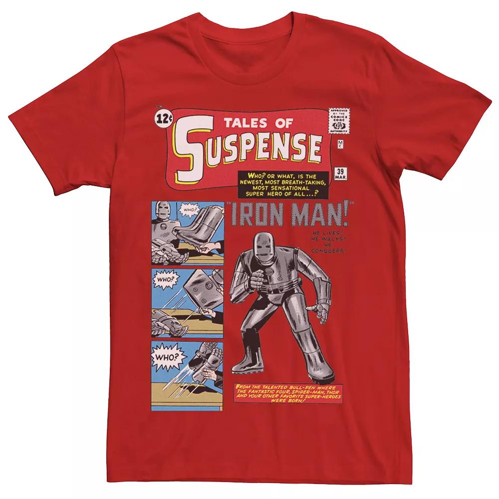 Men's Marvel Avengers Iron Man Classic Suspense Comic Cover Graphic Tee,  Product Image