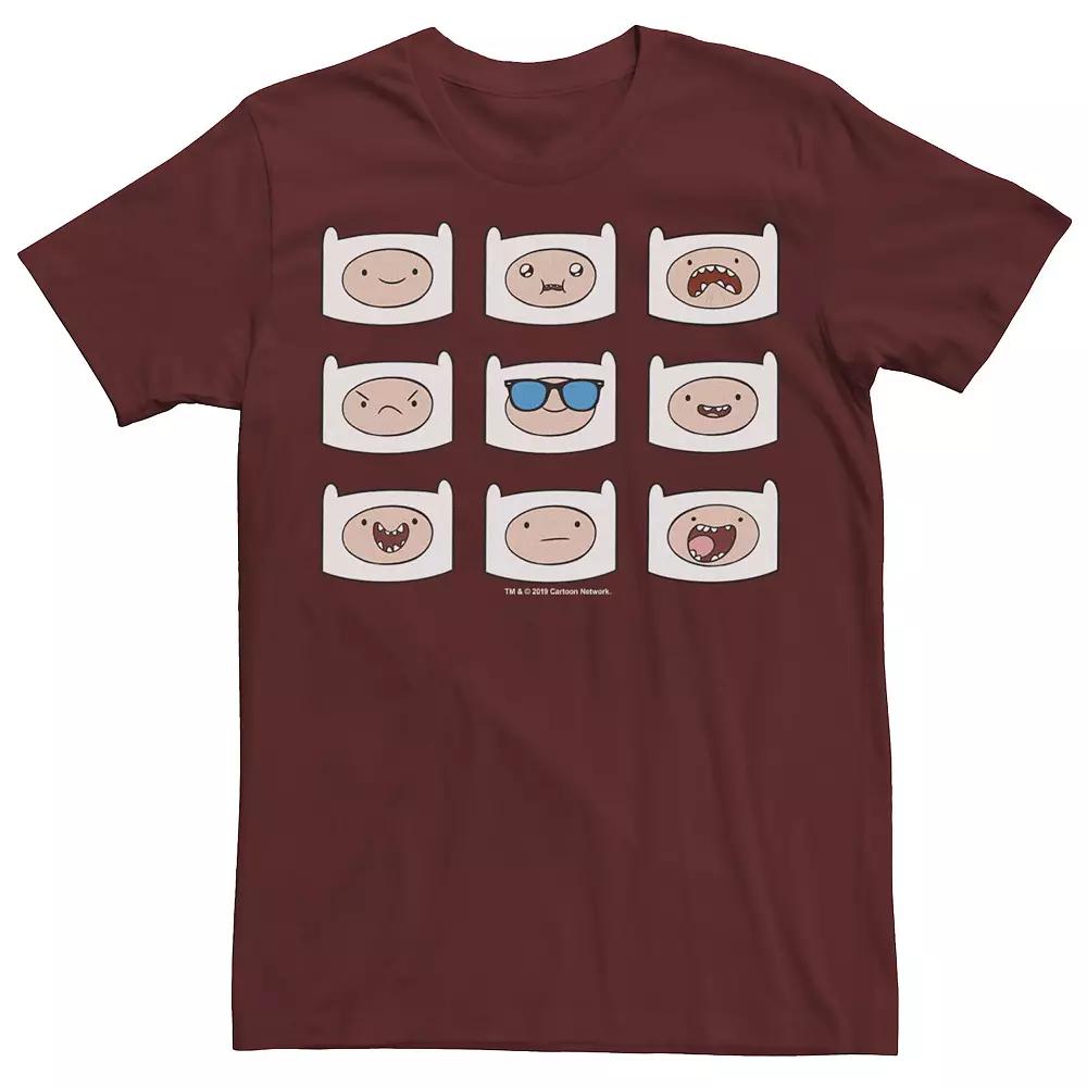 Men's Adventure Time Finn's Many Faces Grid Tee,  Product Image