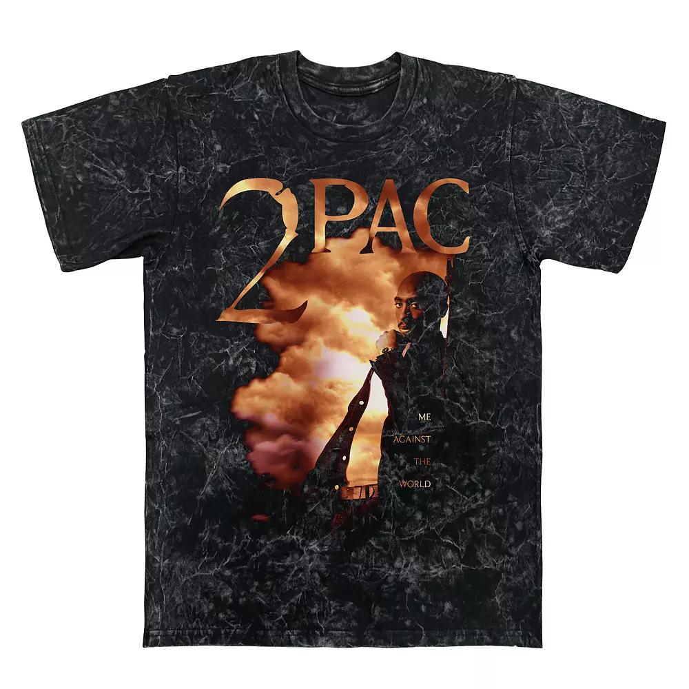 Men's Tupac Shakur Me Against The World Mineral Wash Graphic Tee,  Product Image