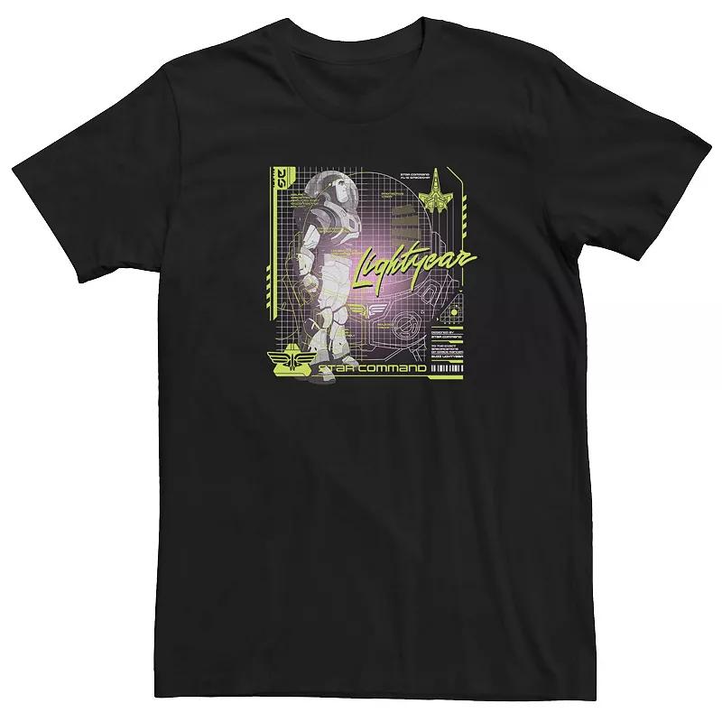 Big & Tall Disney / Pixar Lightyear Star Command Buzz Schematic Tee, Men's,  Product Image
