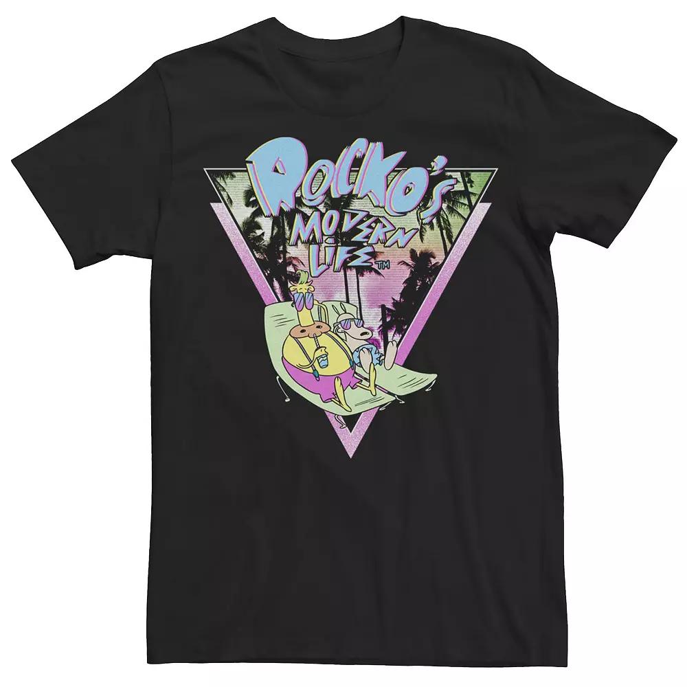 Men's Rocko's Modern Life Modern Retro Neon Logo Tee,  Product Image