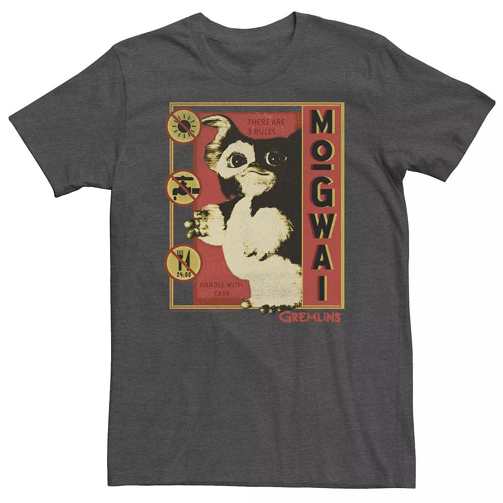 Big & Tall Gremlins Mogwai Three Rules Poster Tee, Men's,  Product Image