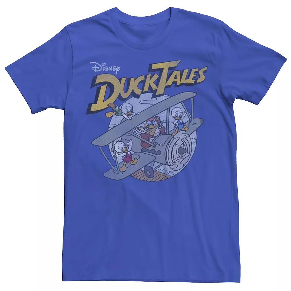 Disney's DuckTales Men's Huey Dewey Louie Launchpad Retro Airplane Graphic Tee,  Product Image