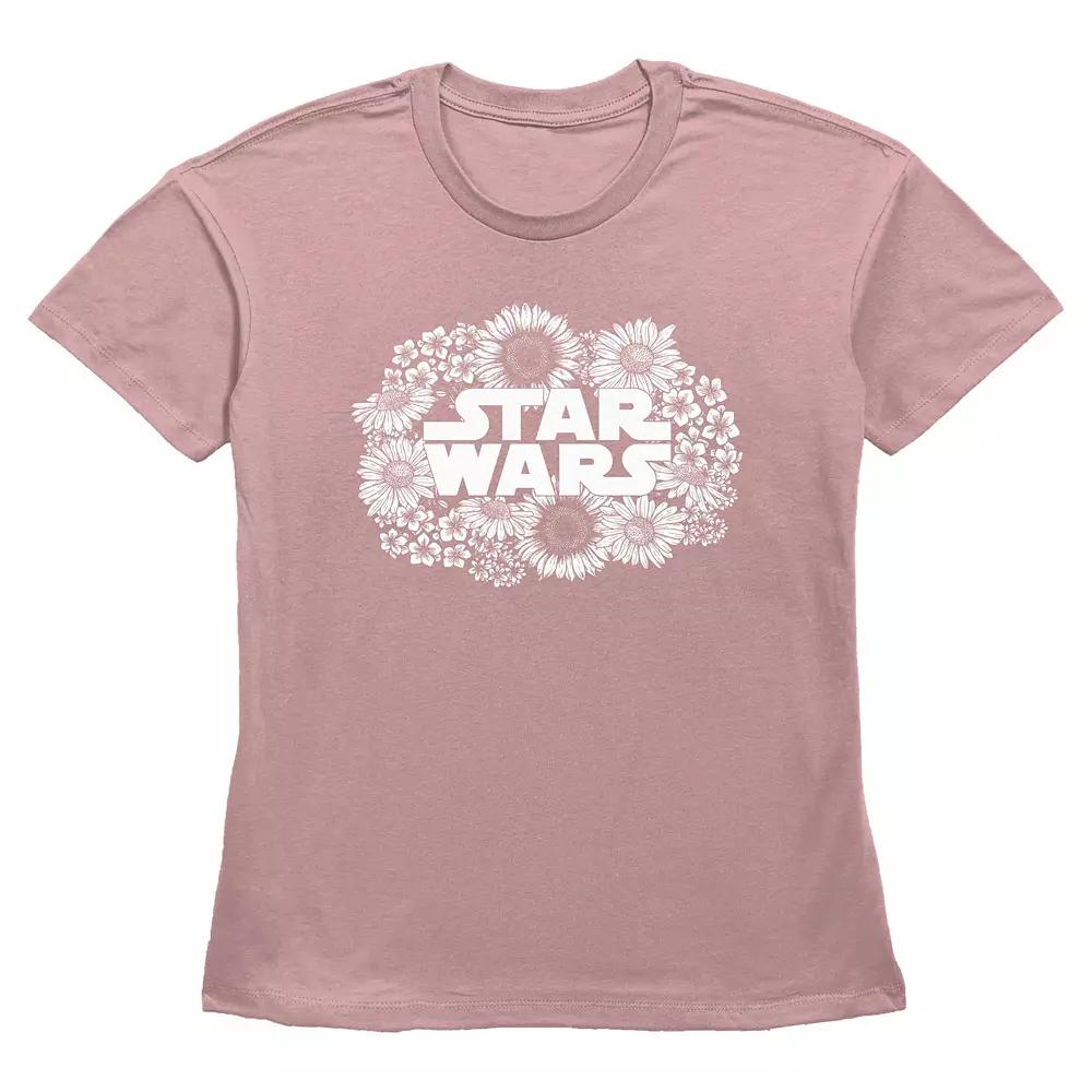 Women's Star Wars Floral Logo Graphic Tee,  Product Image