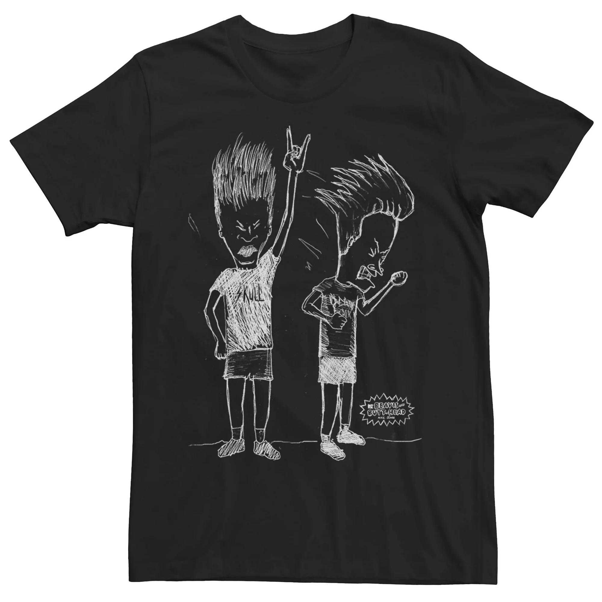 Men's Beavis And Butthead Rock Out Sketch Tee,  Product Image