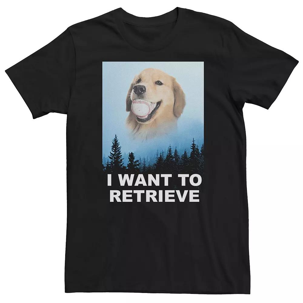 Men's Dog "I Want To Retrieve" Tee, Size: XXL, Black Product Image