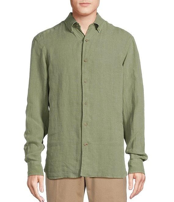 Cremieux Blue Label Cape Town Collection Solid Long Sleeve Woven Linen Shirt Product Image
