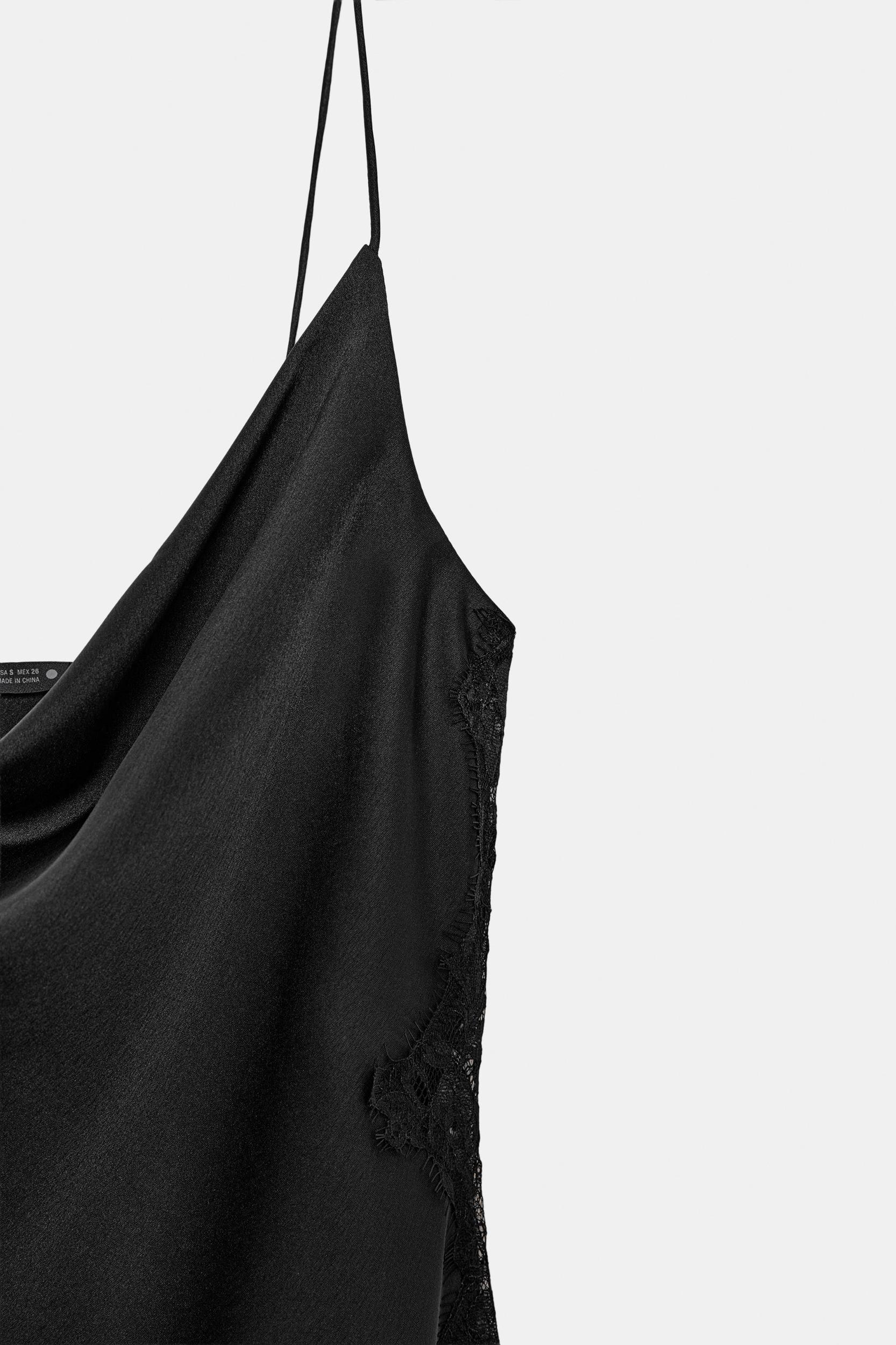 SATIN LACE DRESS ZW COLLECTION Product Image