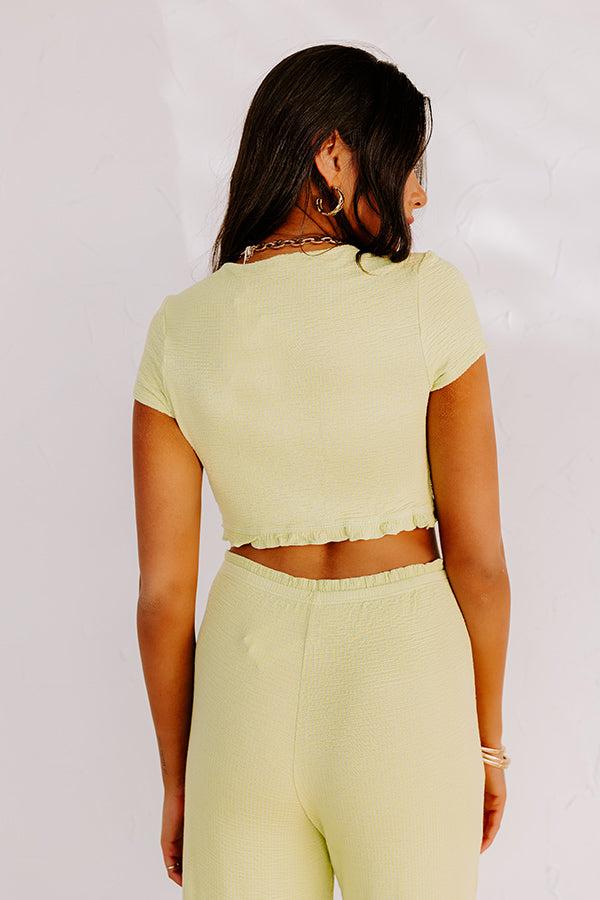 Wharf Crop Top in Lime Product Image