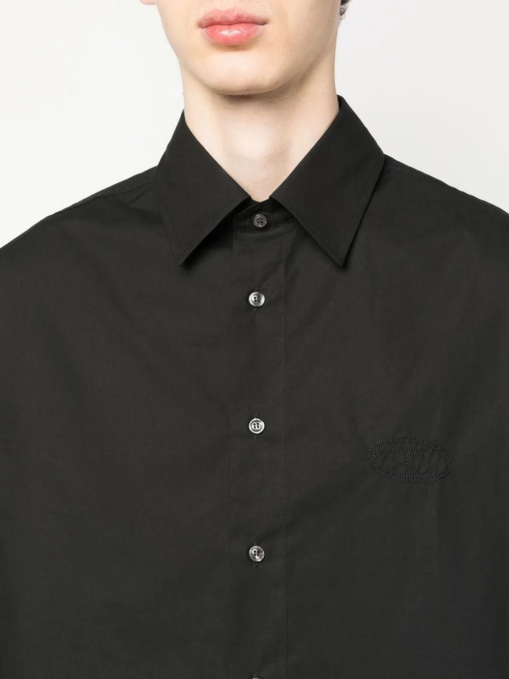 embroidered-logo detail shirt Product Image