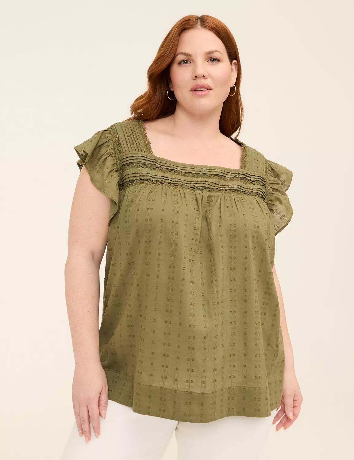Swing Square-Neck Peasant Blouse Product Image
