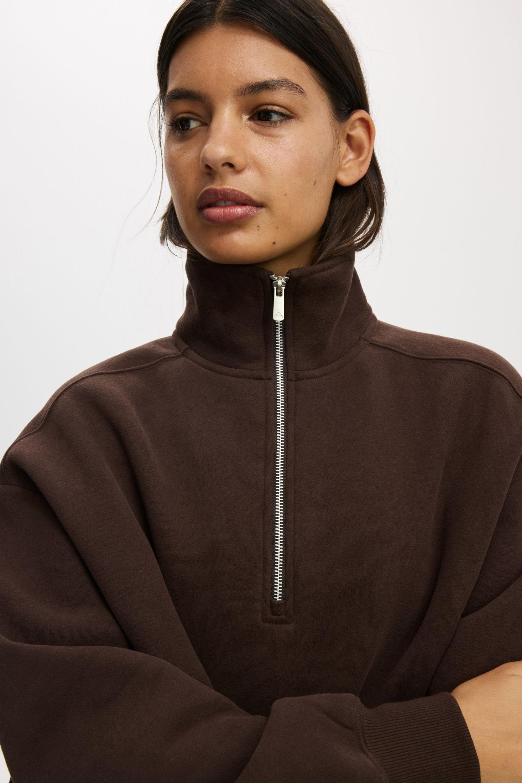 Plush Half Zip Sweatshirt Product Image
