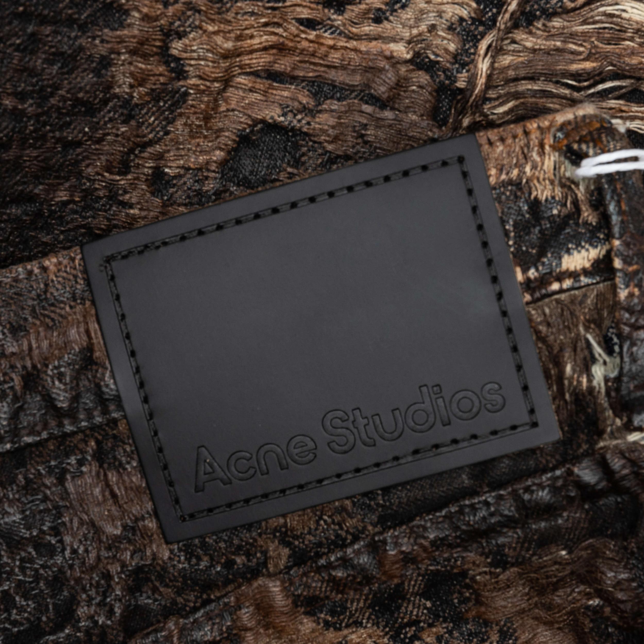 Loose Fit Denim Monogram Shorts Fn-Mn-Shor000260 - Brown Male Product Image