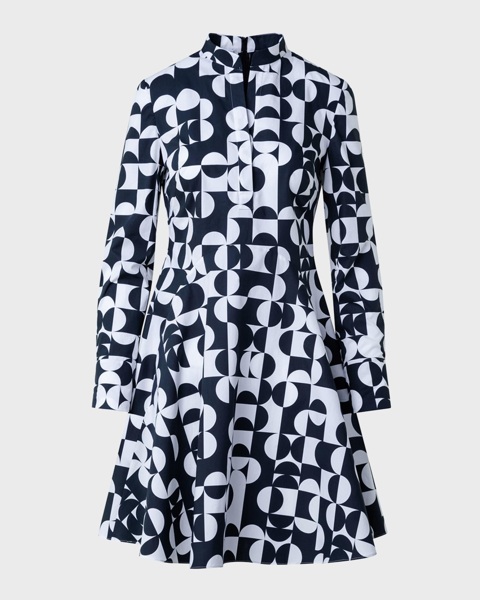 Cotton Poplin Printed Shirtdress Product Image