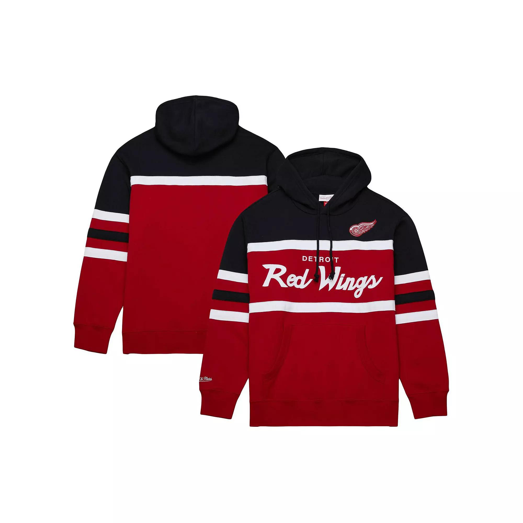 Men's Mitchell & Ness Red/Black Detroit Red Wings Head Coach Pullover Hoodie,  Product Image