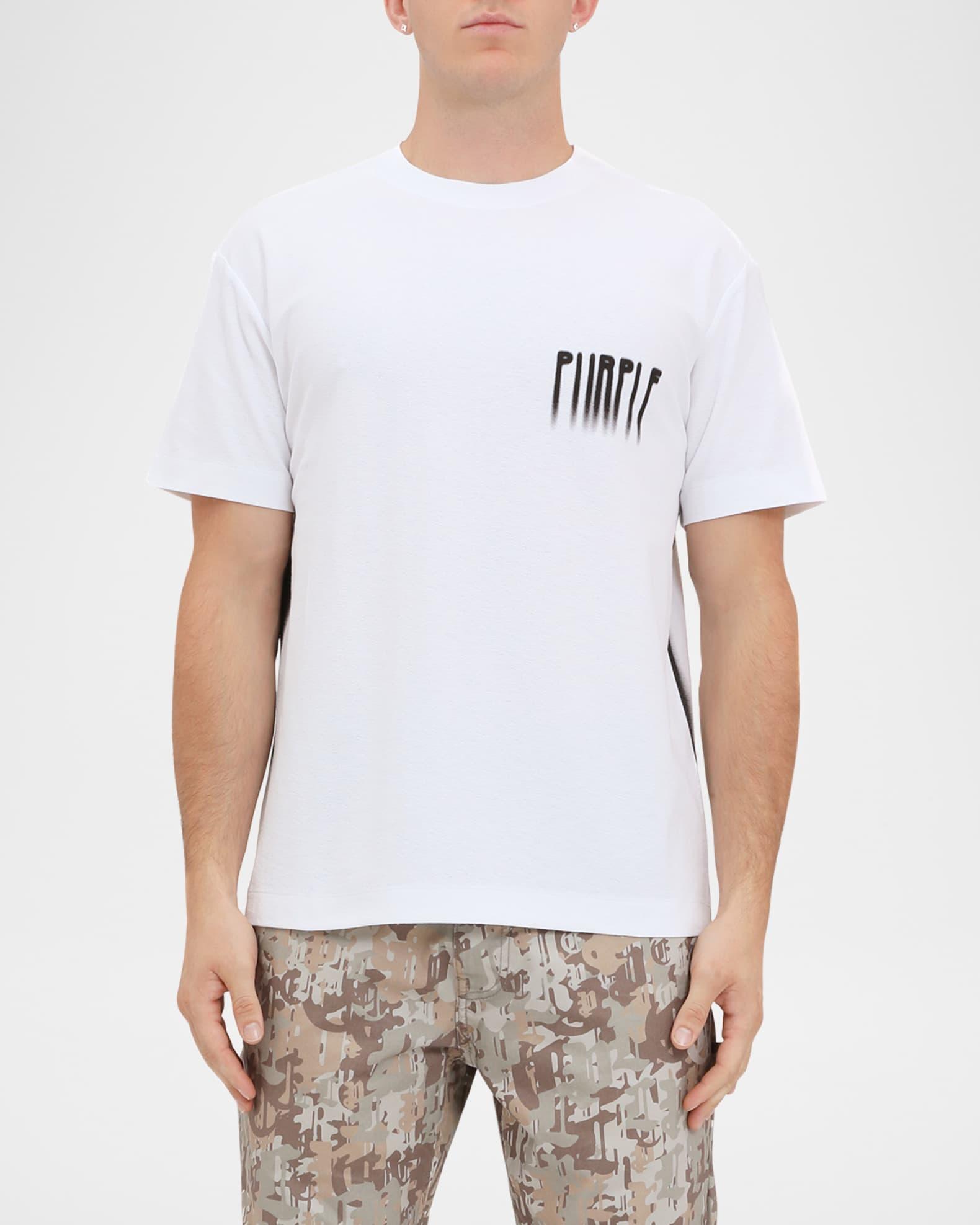 Men's Short-Sleeve Textured Blurred Logo Tee Product Image