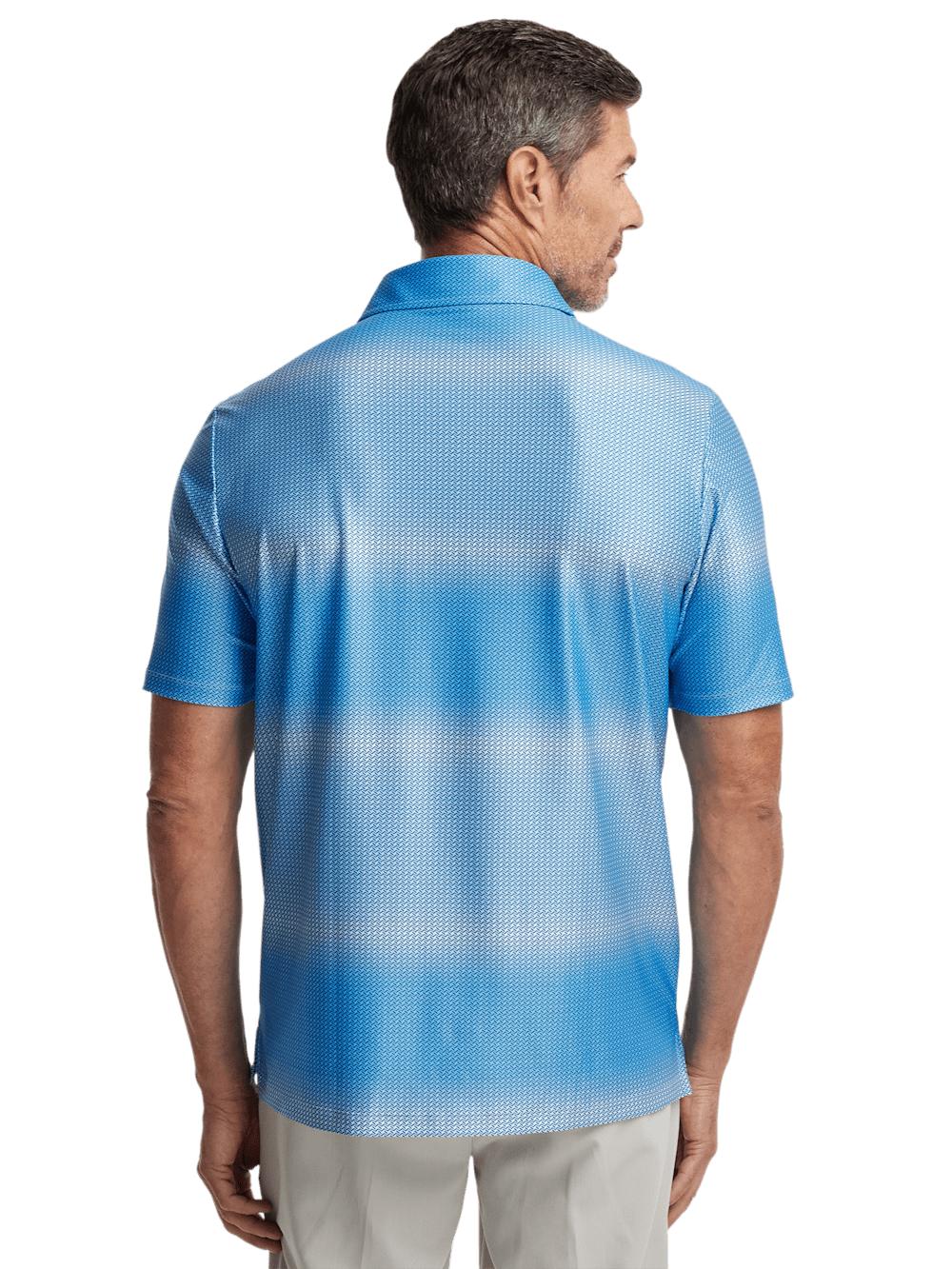 Performance Blend Three Button Polo - Blue Product Image