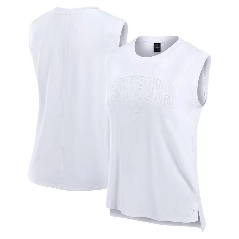 Women's Fanatics White Denver Broncos Studio Gym Tank Top, Size: XS Product Image