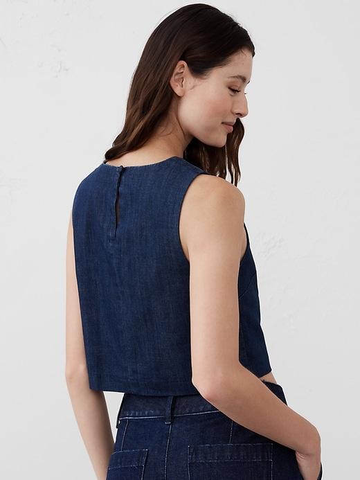 Cropped Denim Shell Product Image