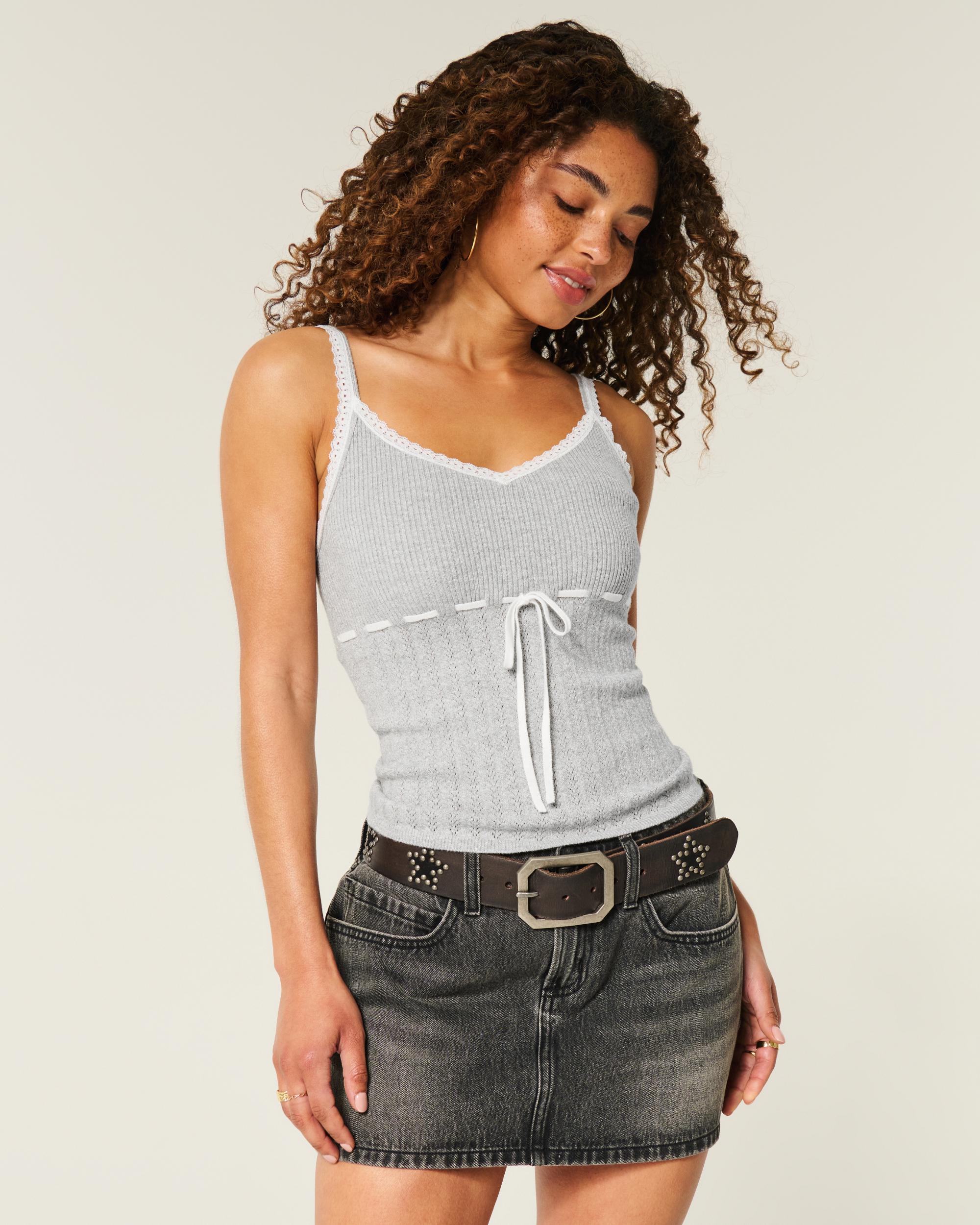 Tie-Front Sweater Tank Product Image