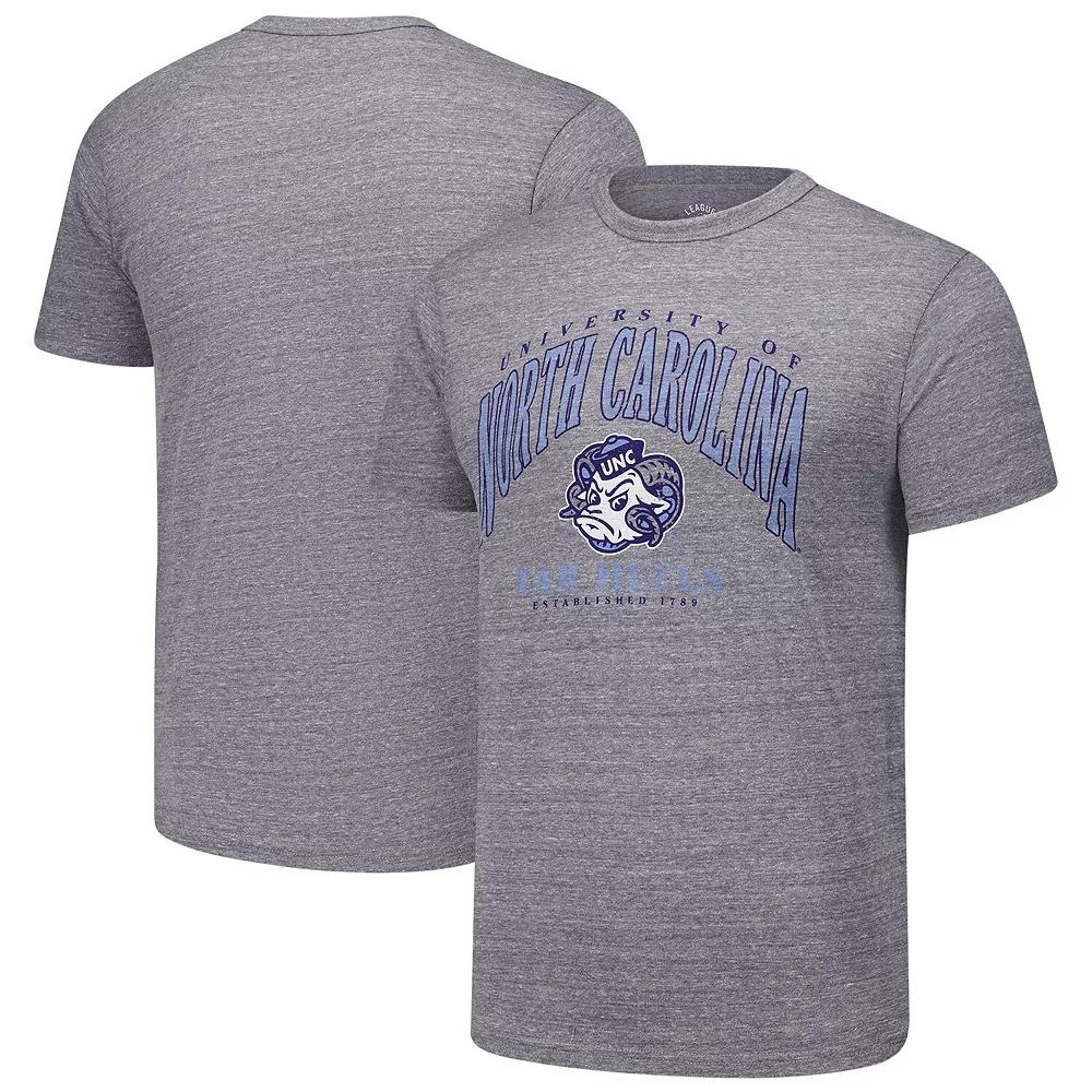 Men's League Collegiate Wear Heather Gray North Carolina Tar Heels Tall Arch 2.0 Victory Falls Tri-Blend T-Shirt,  Product Image