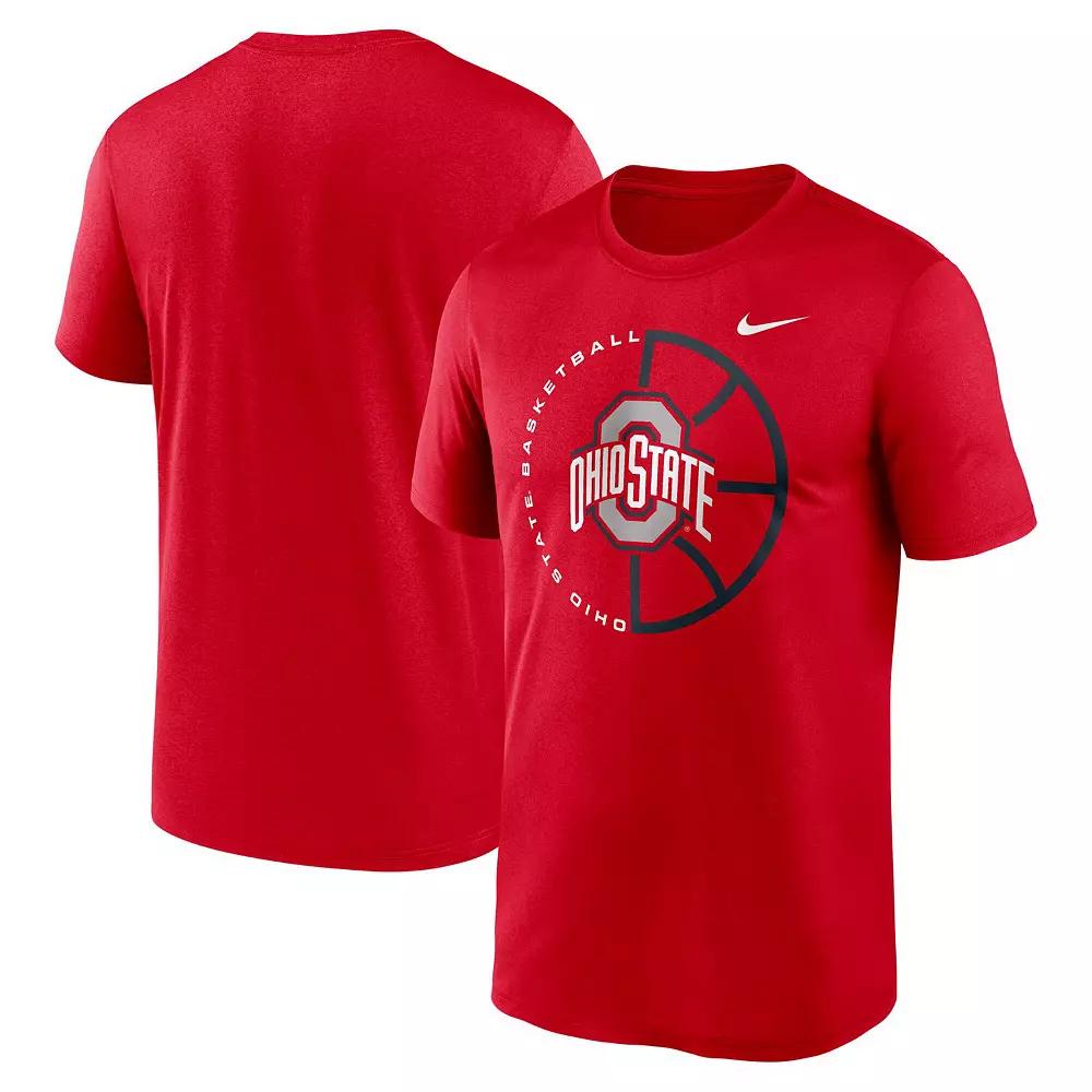 Men's Nike Scarlet Ohio State Buckeyes Legend Basketball Icon Performance T-Shirt,  Product Image