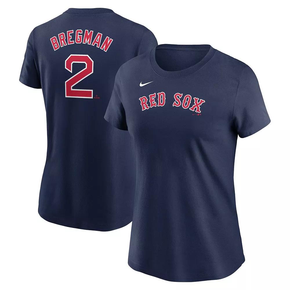 Women's Nike Alex Bregman Navy Boston Red Sox Fuse Name & Number T-Shirt,  Product Image