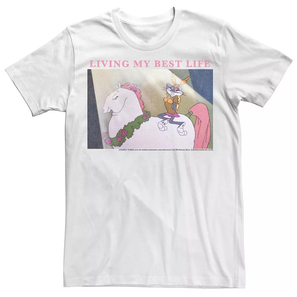 Men's Looney Tunes Bugs Bunny "Living My Best Life" Poster Tee,  Product Image