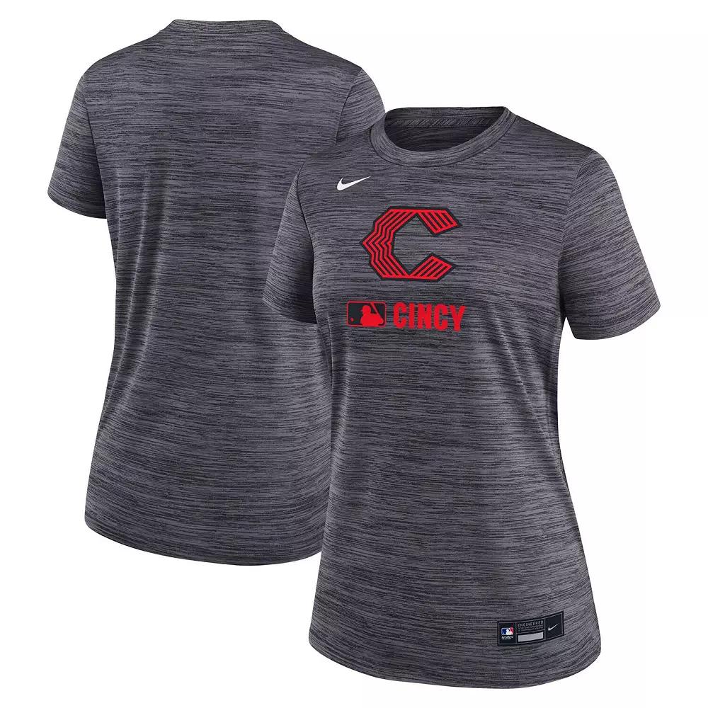 Washington Nationals Authentic Collection Velocity Nike Womens Dri-FIT MLB T-Shirt | 03EY62QWTL-WLZ Product Image