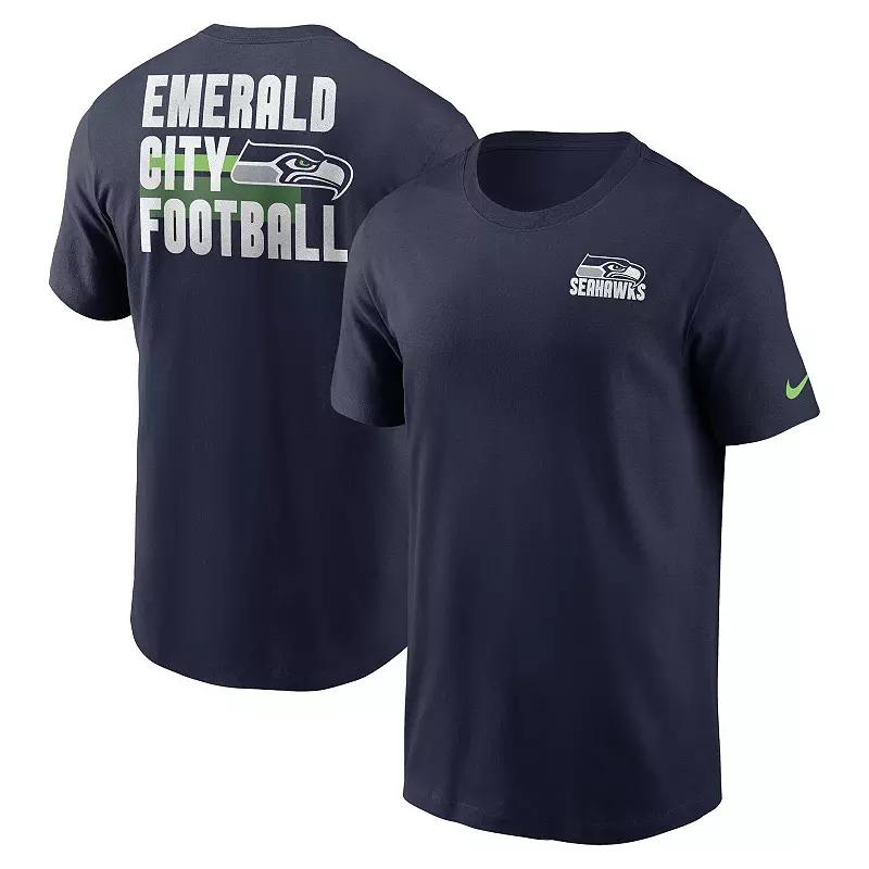 Men's Nike College Navy Seattle Seahawks Blitz Essential T-Shirt,  Product Image