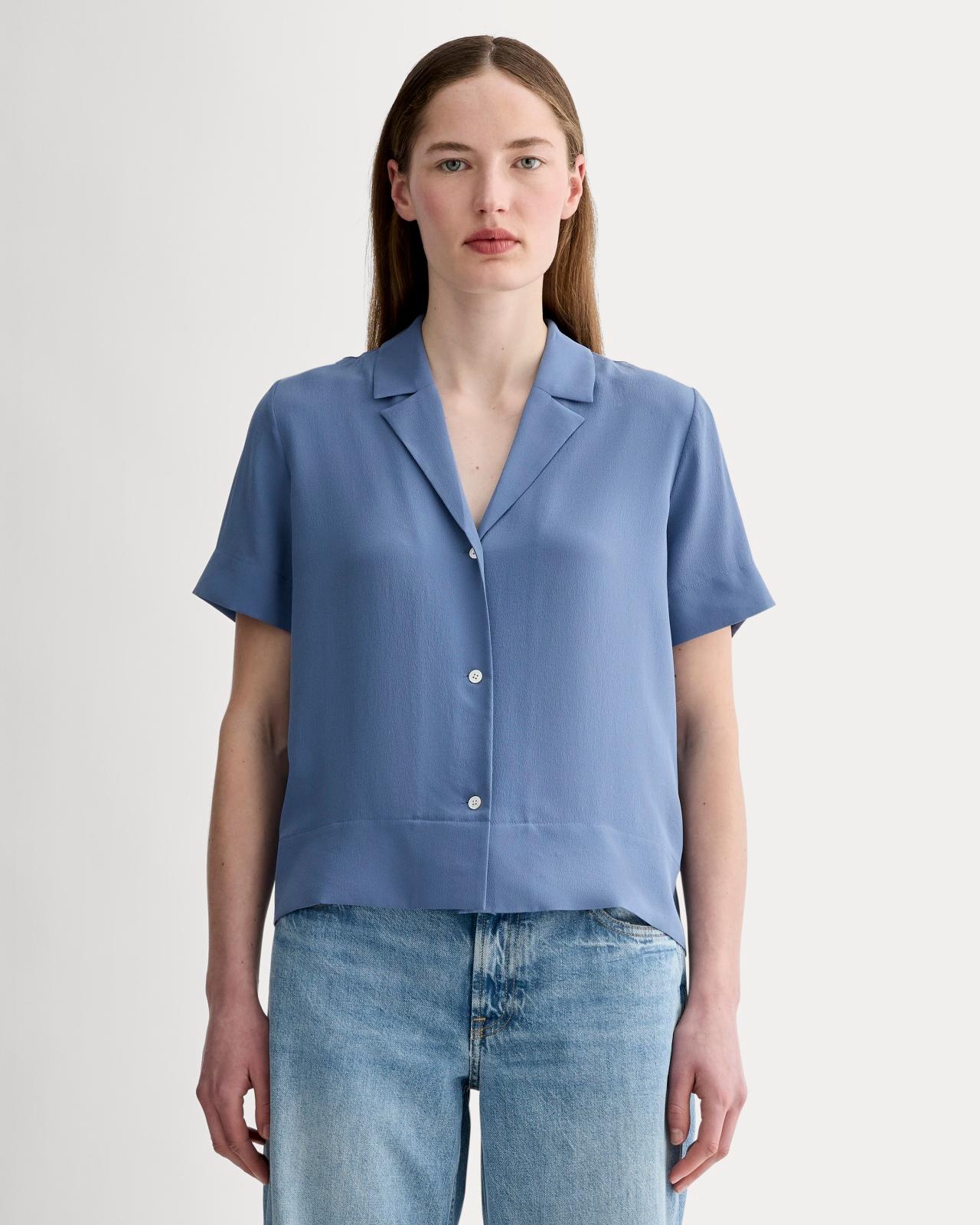 Womens Notch Shirt in Washable Silk by Everlane Product Image