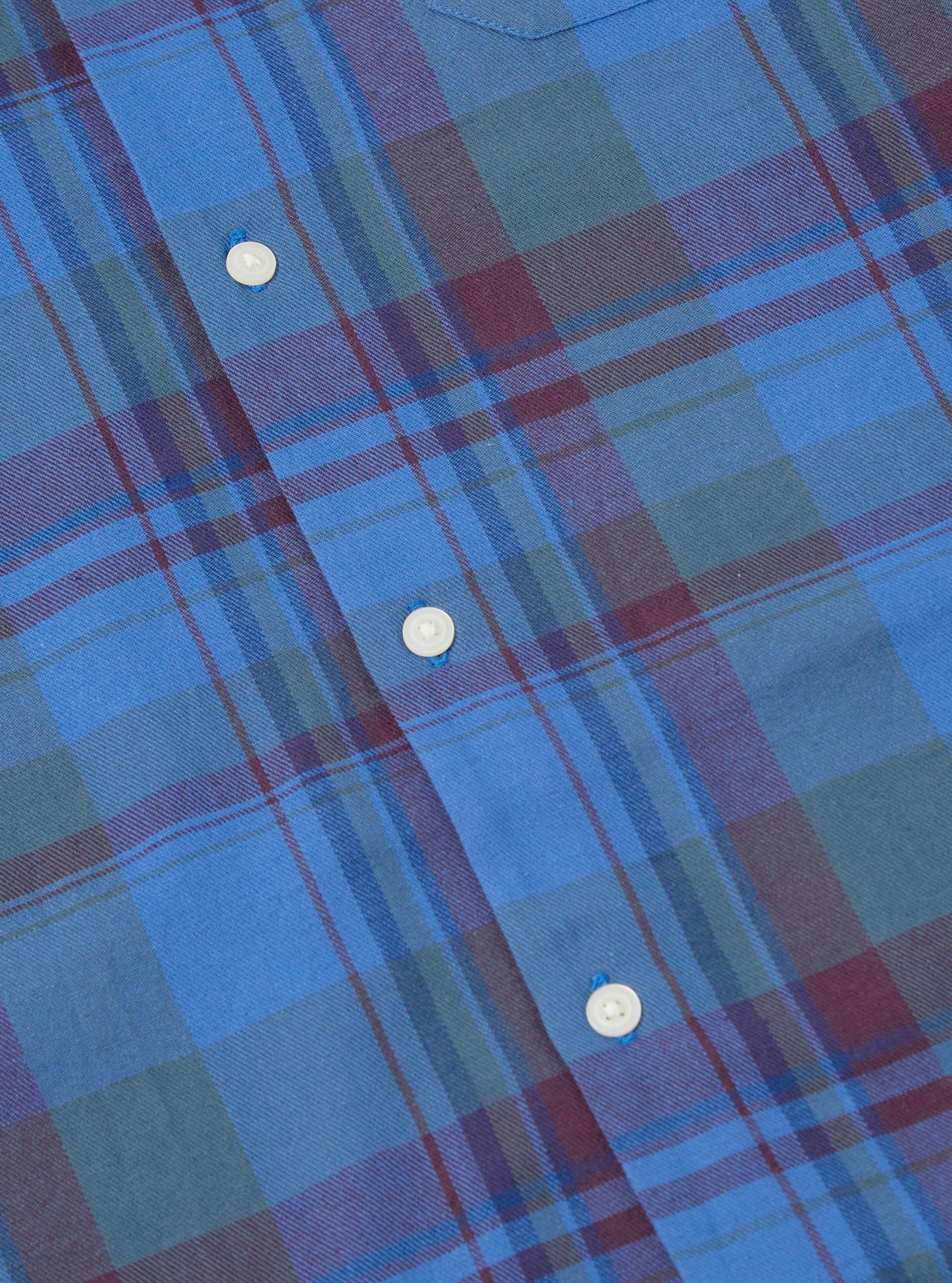 Blue Kip Check Long Pyjama Set Product Image