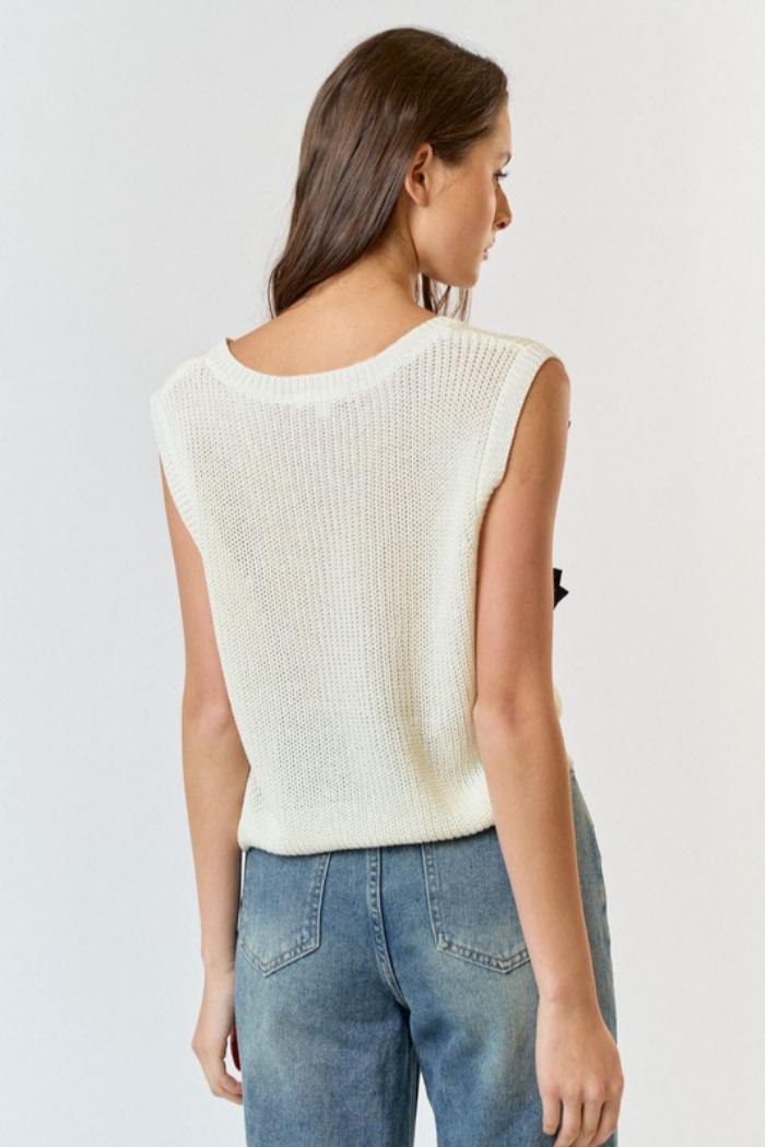 Bow Detail Sweater Vest Product Image