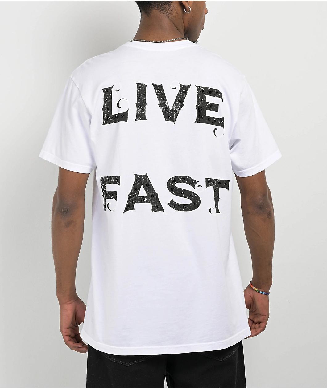 Affliction Black Night White T-Shirt Product Image