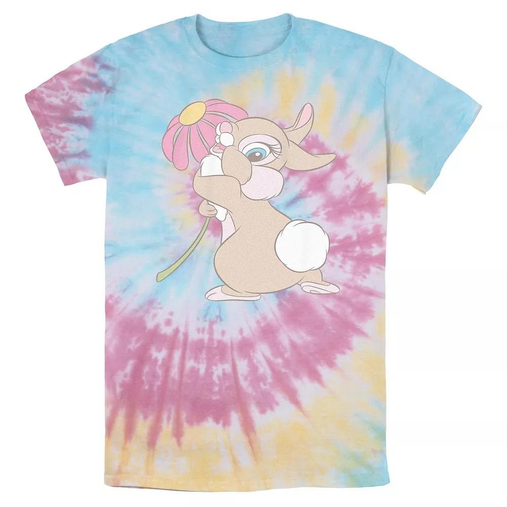 Disney's Bambi Flirty Bunny Tie Dye Men's Graphic Tee, Size: Small, Blue Pink Light Yellow Product Image