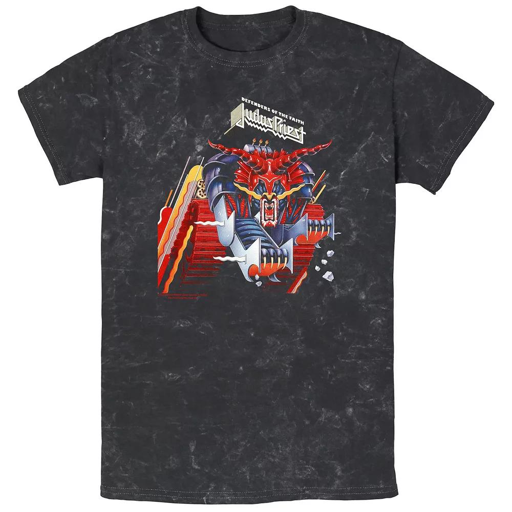 Men's Judas Priest Defenders Of The Fait Mineral Wash Graphic Tee,  Product Image