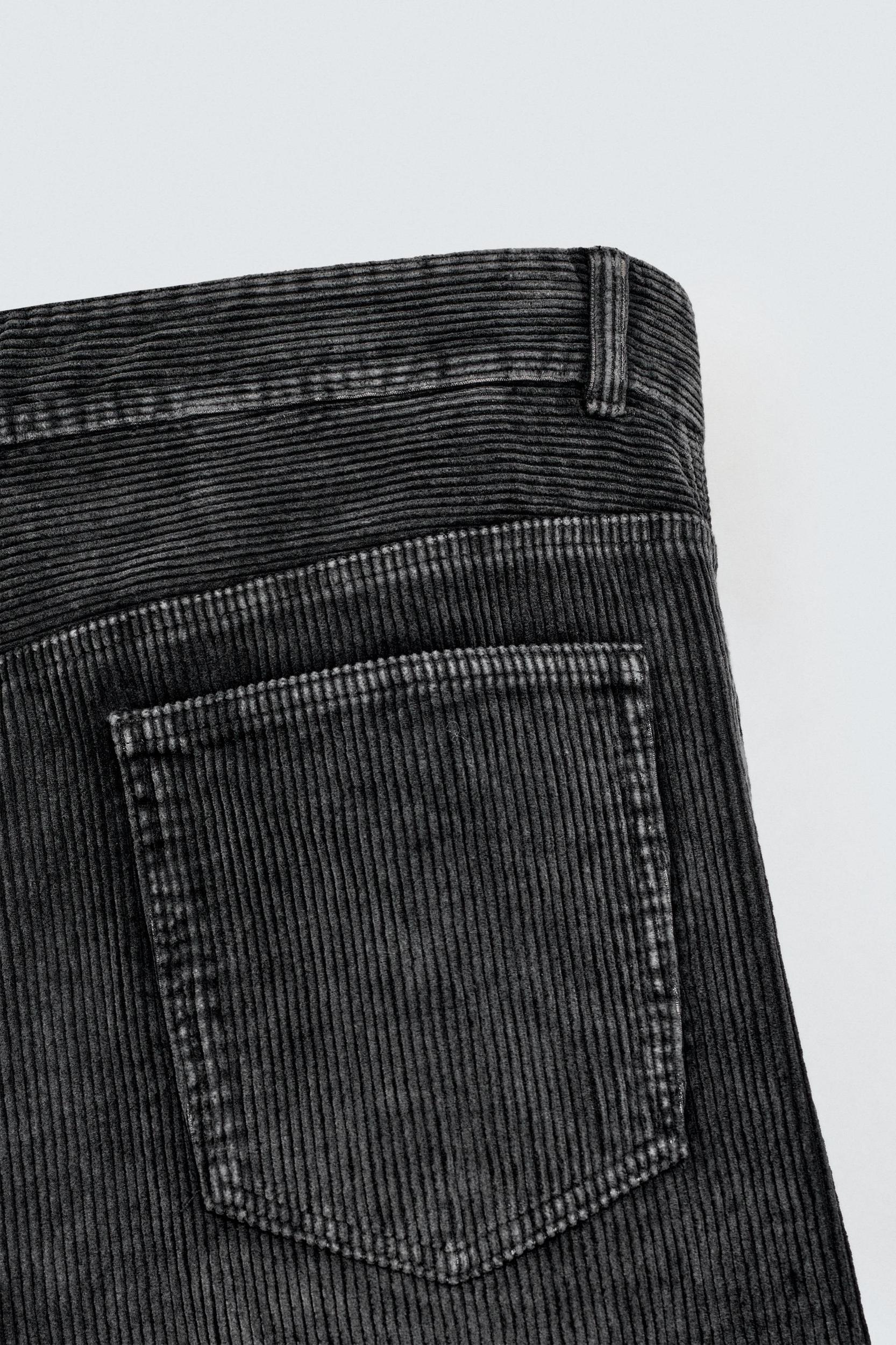 BAGGY FIT CORDUROY PANTS WITH TWISTED SEAMS Product Image