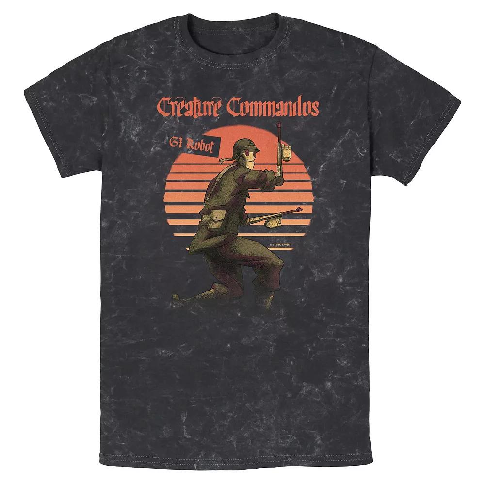 Men's Creature Commandos Presenting G.I. Robot Mineral Wash Graphic Tee,  Product Image