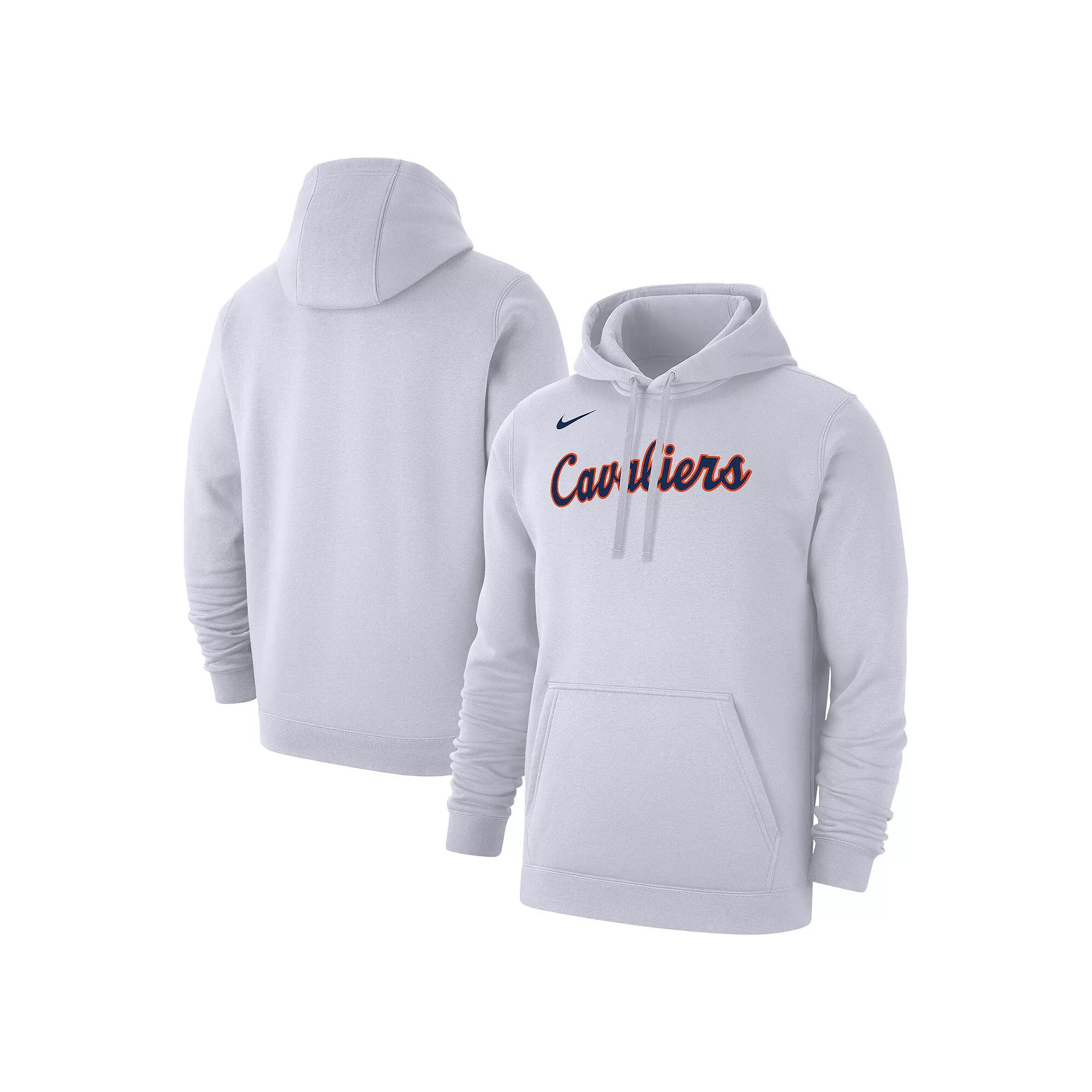 Men's Nike White Virginia Cavaliers Logo Club Fleece Pullover Hoodie,  Product Image