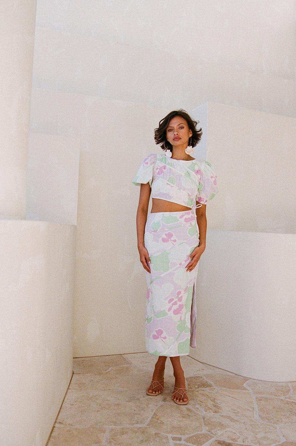 Elika Top - Misty Floral Product Image