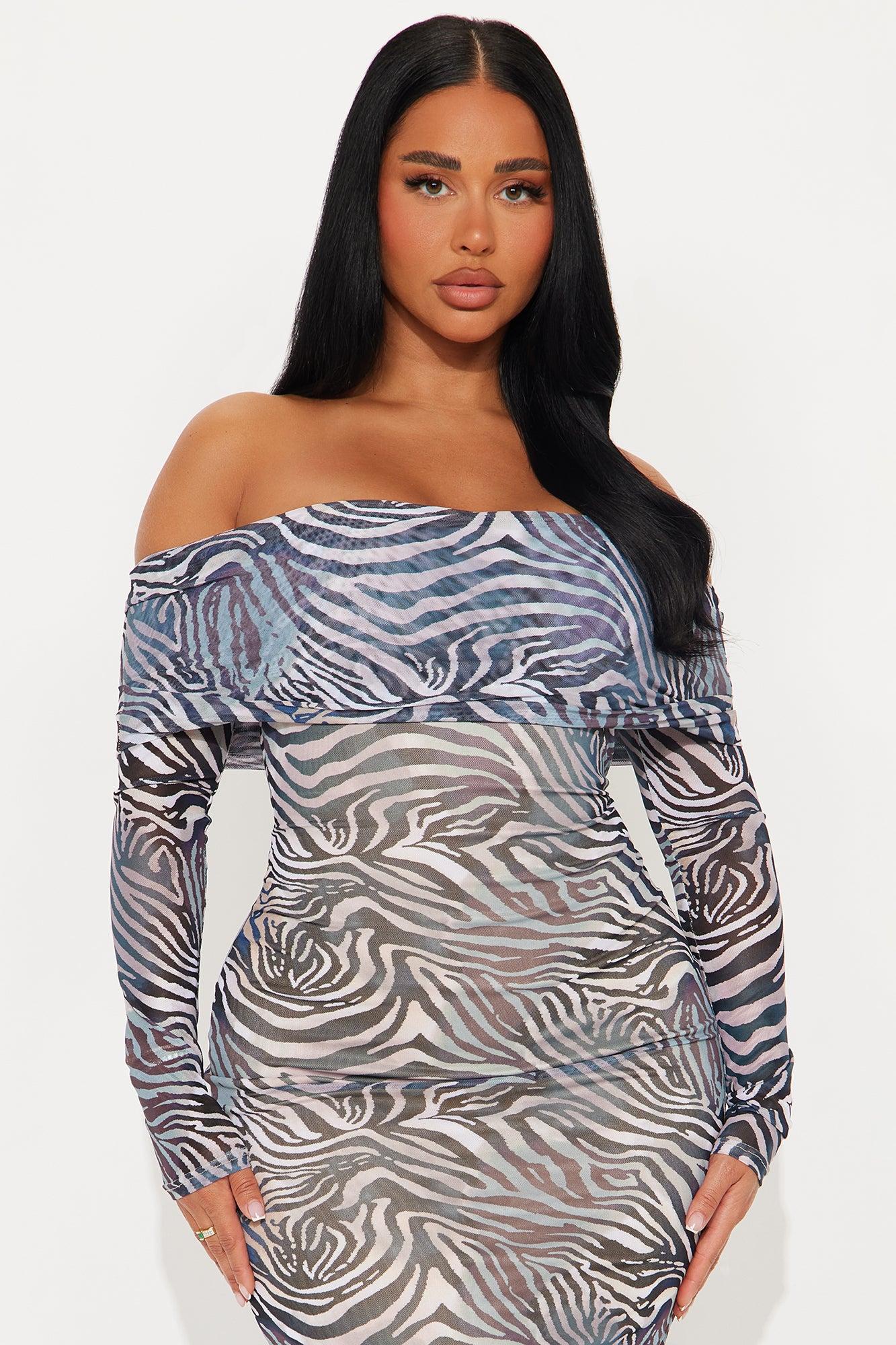 Karliyra Mesh Maxi Dress - Blue/combo Female Product Image