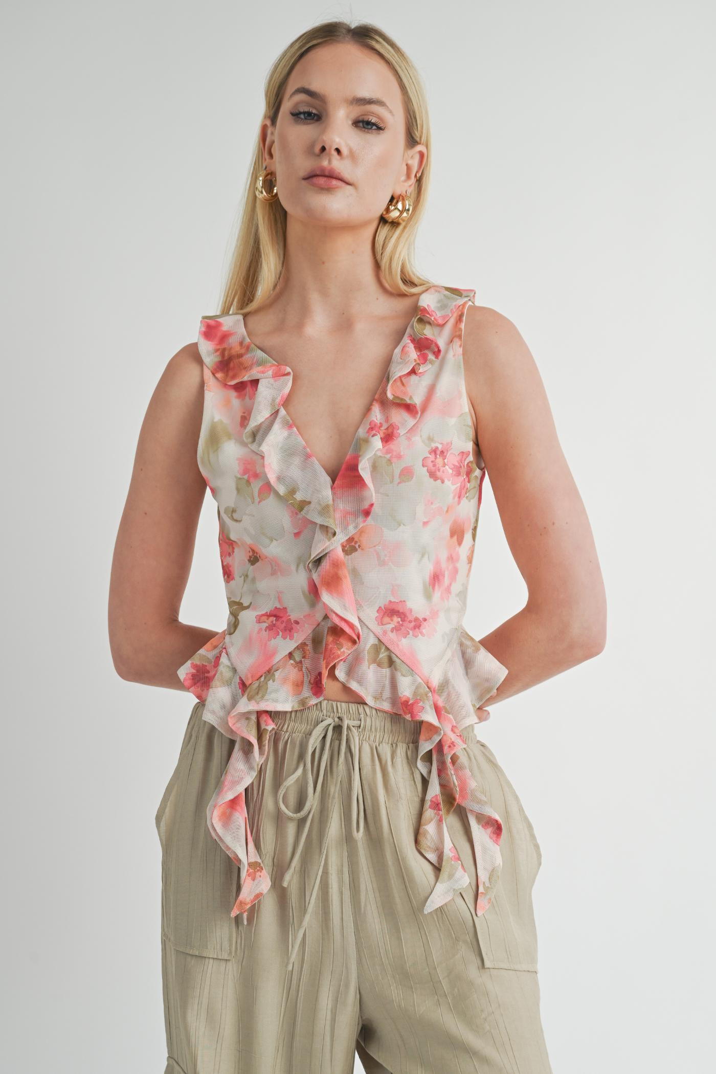 Divine Feminine Ruffled Tank Product Image