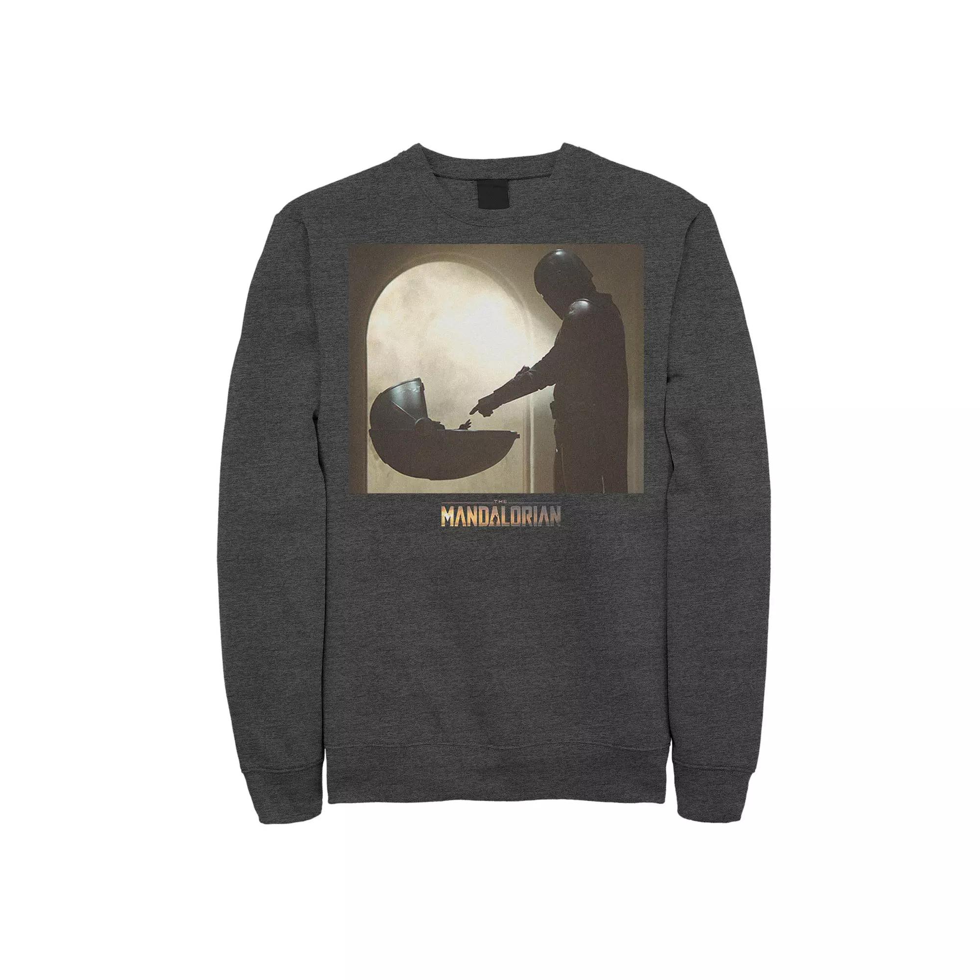 Men's Star Wars The Mandalorian The Child Scene Logo Sweatshirt,  Product Image