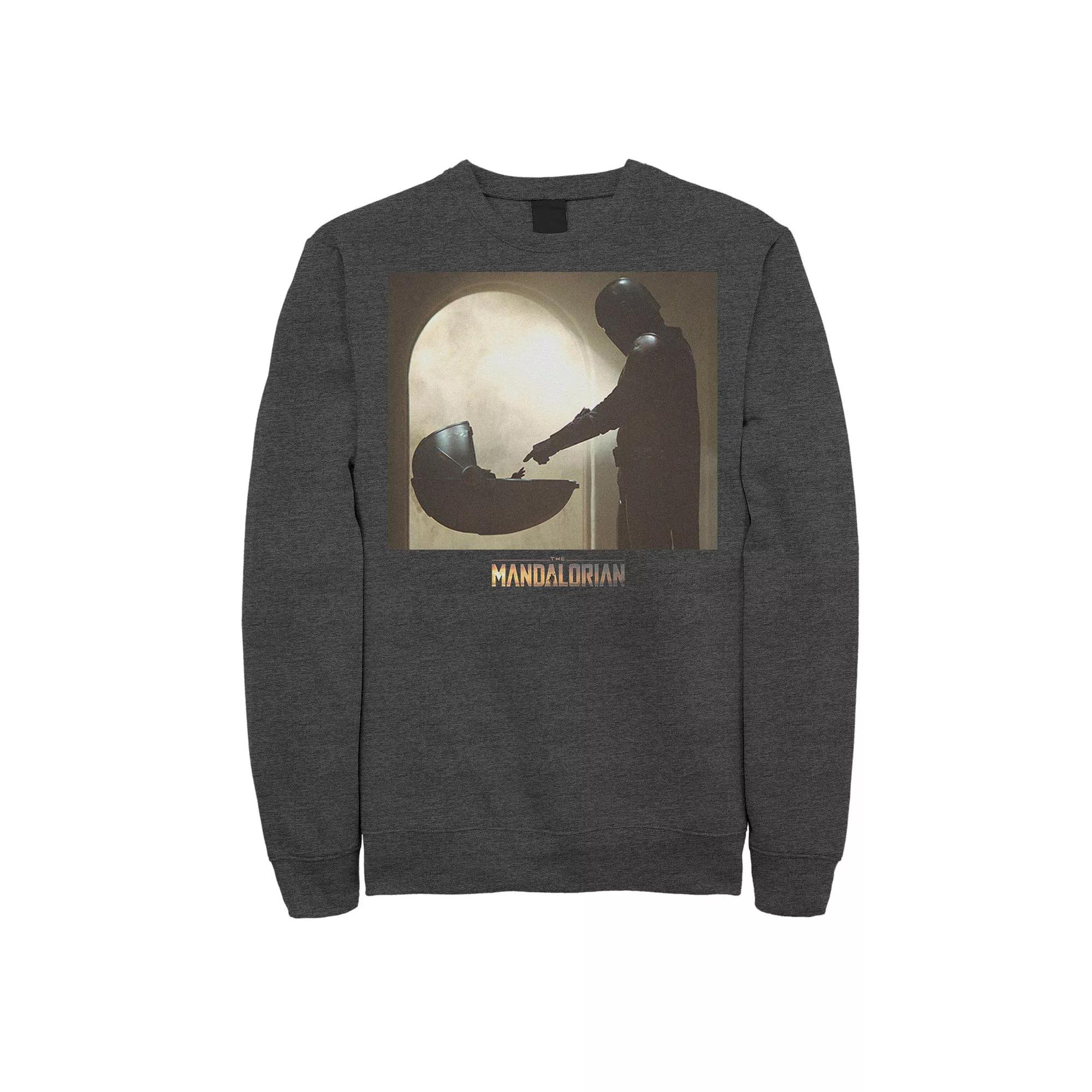 Men's Star Wars The Mandalorian The Child Scene Logo Sweatshirt,  Product Image