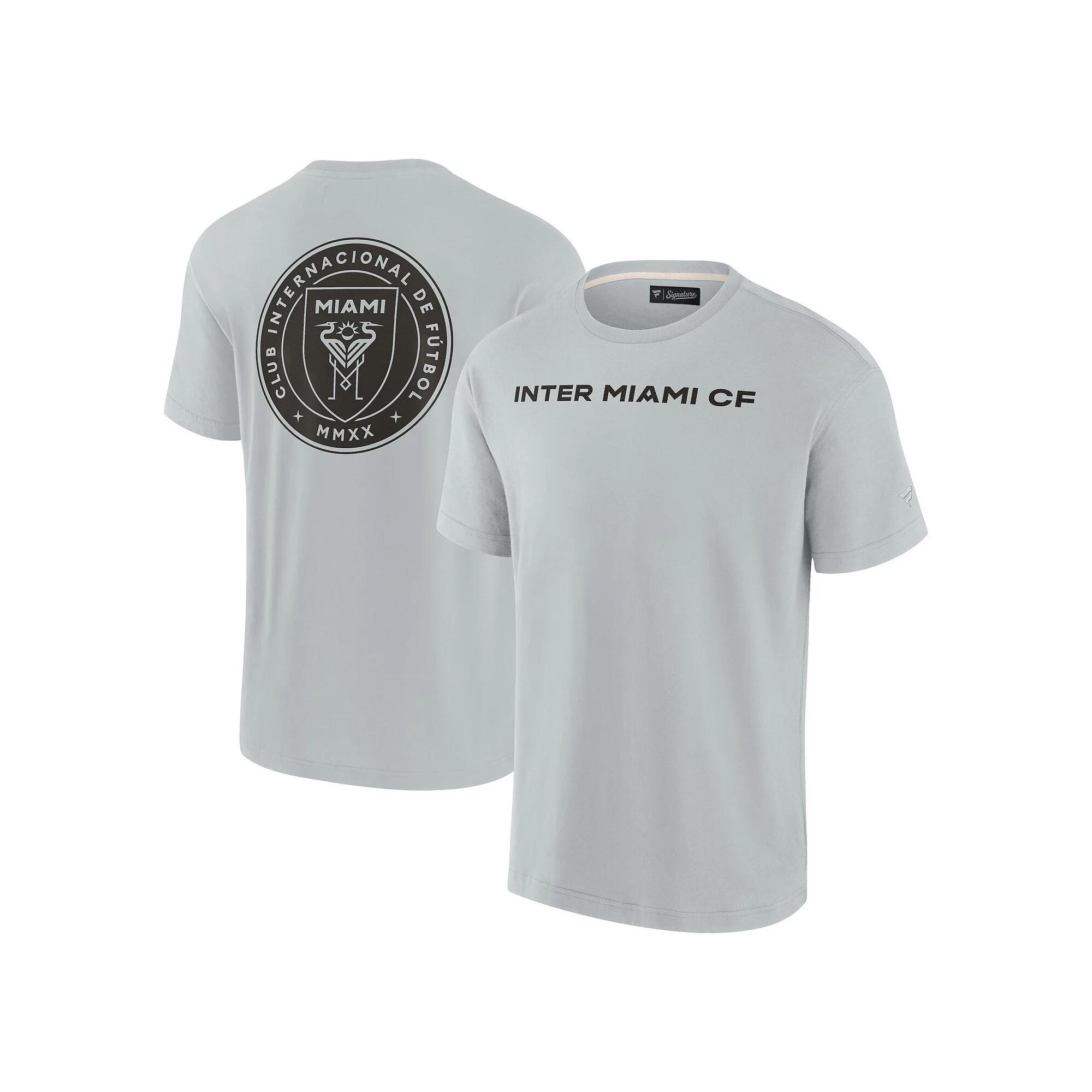Men's Fanatics Signature  Gray Inter Miami CF Oversized Logo T-Shirt, Size: 3XL, Mls Grey Product Image