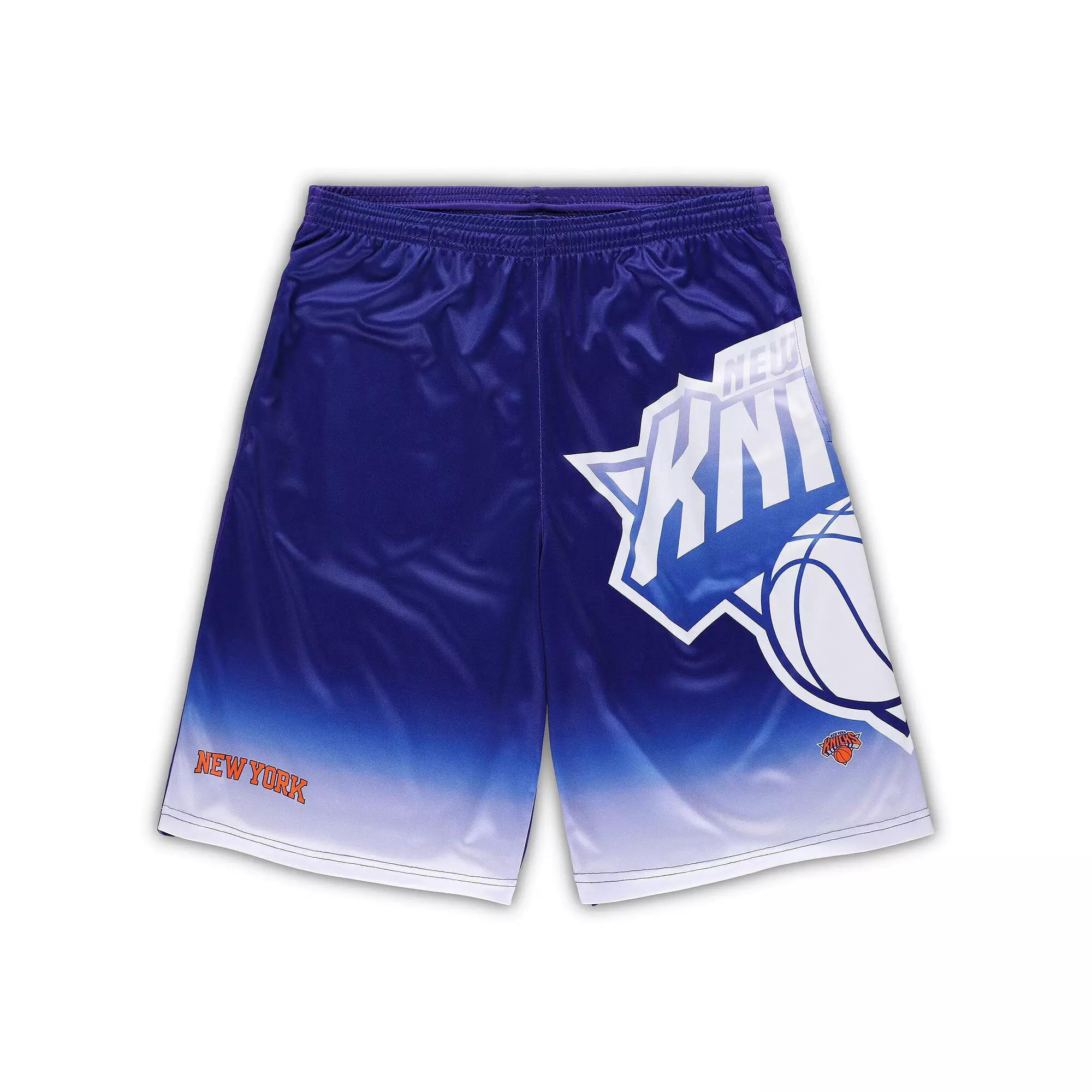 Men's Fanatics Branded Blue New York Knicks Big & Tall Graphic Shorts,  Product Image