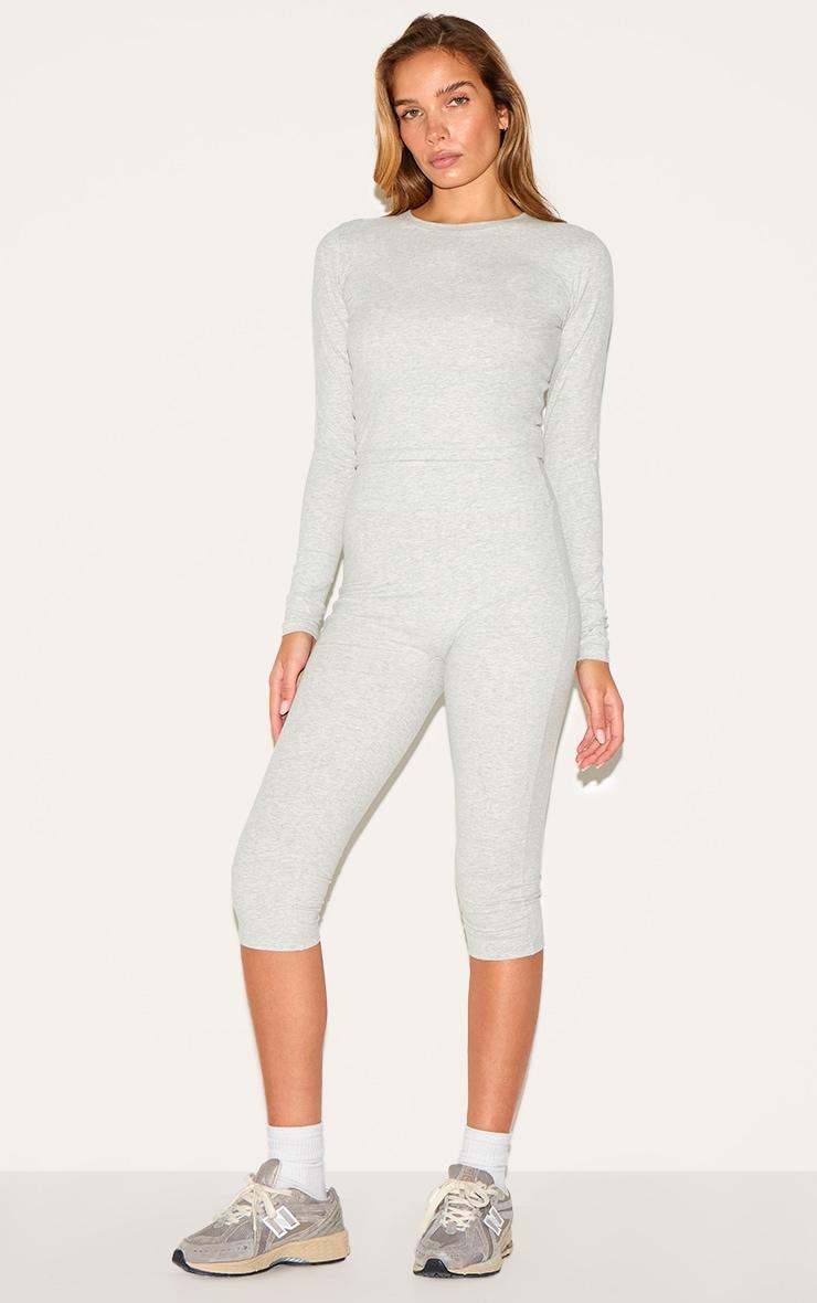 Ash Grey Sculpt Pedal Pusher Leggings Product Image