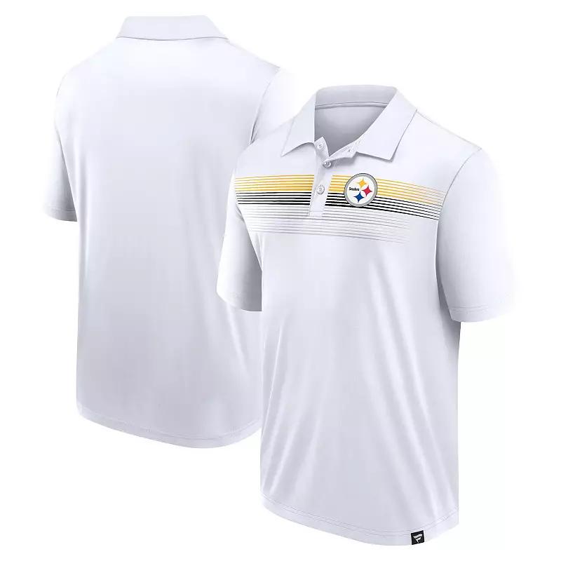 Men's Fanatics White Pittsburgh Steelers Victory For Us Interlock Polo,  Product Image